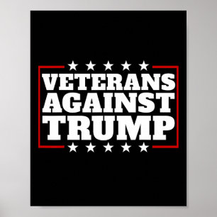 Póster Veteranos Contra Trump Antitrum Trump Veteranos Co