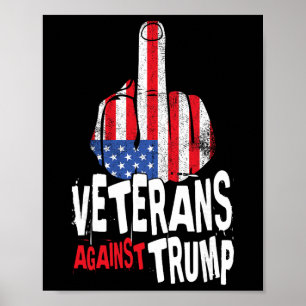 Póster Veteranos Contra Trump Veteranos Militares Anti Tr