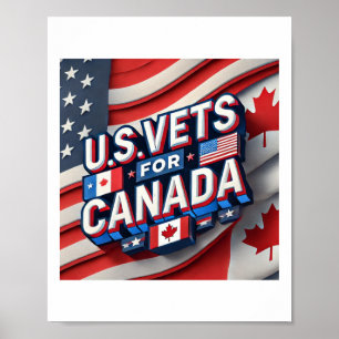 Póster Veteranos de EE. UU. Para Canadá Hermanos En Armas