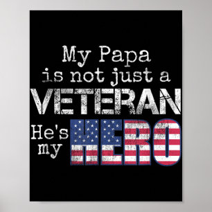 Póster Veteranos de familia militar apoyan a mi papá