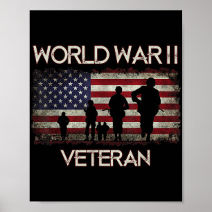 Póster Veteranos de la Segunda Guerra Mundial