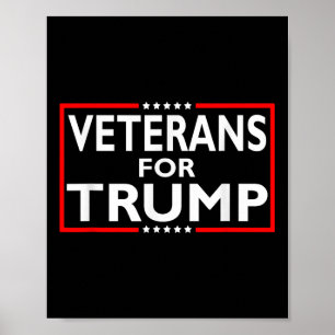 Póster Veteranos De Las Elecciones Presidenciales De Trum