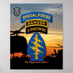 Póster Veteranos del Green Berets de las Fuerzas Especial