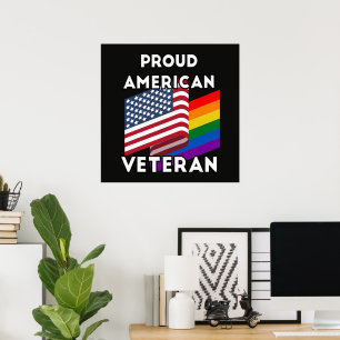 Póster Veteranos Lgbt - Bandera Americana