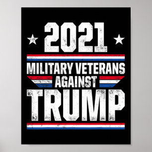 Póster Veteranos Militares Contra Trump Violate Elección