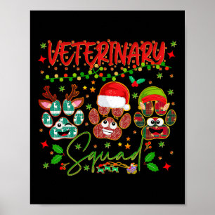 Póster Veteranos Navidades de Squad Paw Vet Tech Xmas Paj
