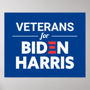 Póster Veteranos para el Personalizado Biden Harris Text 