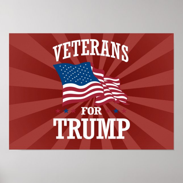 PÓSTER VETERANOS PARA TRUMP (Frente)