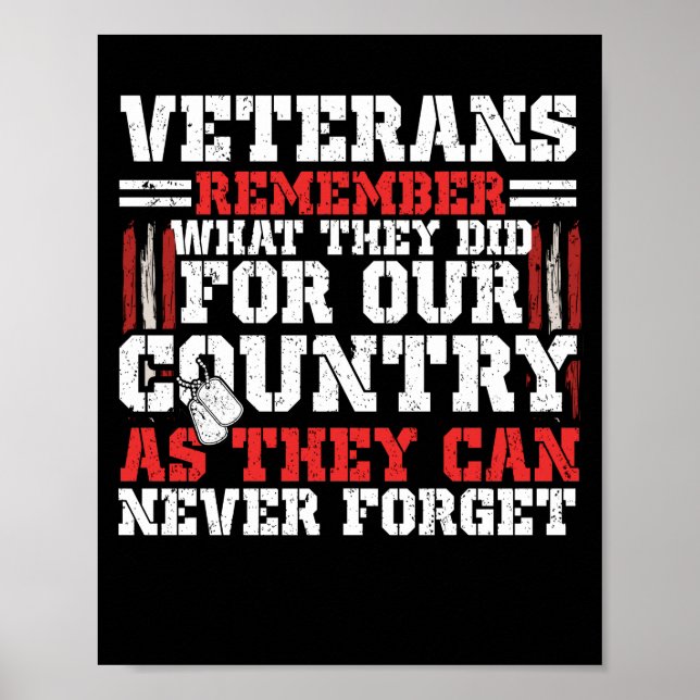 Póster Veteranos recuerdan lo que hicieron por nuestro pa (Frente)
