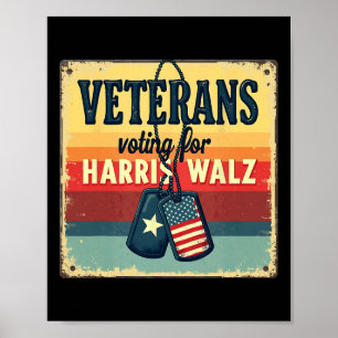Póster Veteranos Votando Por Harris Wheimer