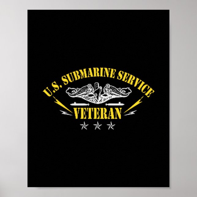Póster Veterans Day U.s Submarine Force Silent Service Lo (Frente)