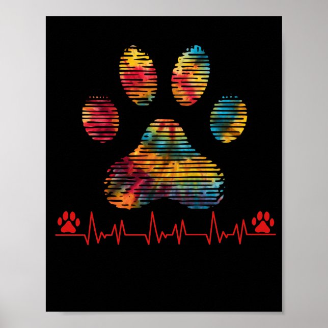 Póster Veterinaria arcoiris Imprimir Heartbeat Vet Tech (Frente)