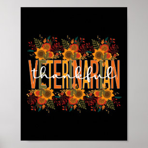 Póster Veterinaria Médica del Acción de Gracias