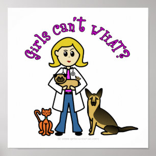 Póster Veterinaria rubia