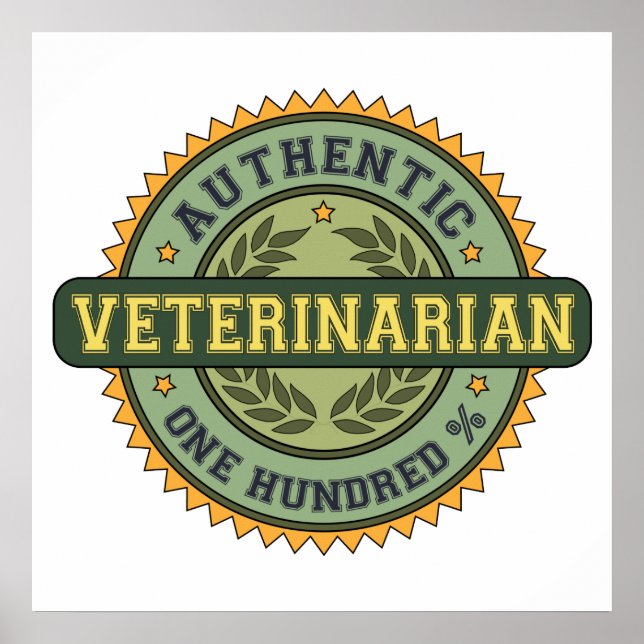 Póster Veterinario auténtico (Frente)