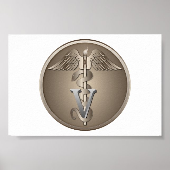 Póster Veterinario Caduceus (Frente)