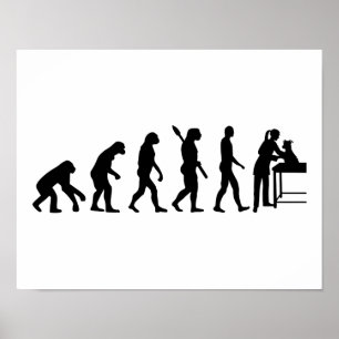 Póster Veterinario de la hembra de la evolución