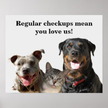 Veterinary Love Your Mascotas Checkup Poster
