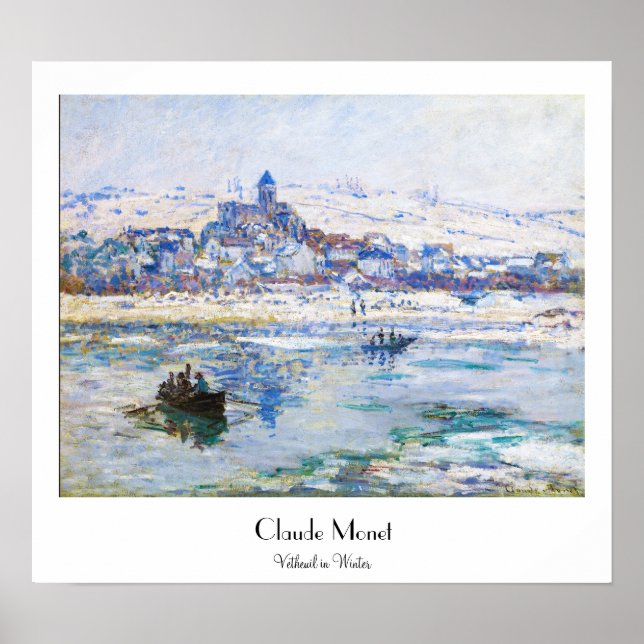 Póster Vetheuil en invierno Claude Monet (Frente)