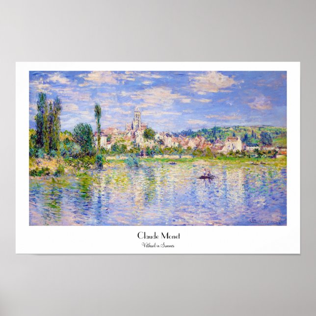 Póster Vetheuil en verano Claude Monet (Frente)