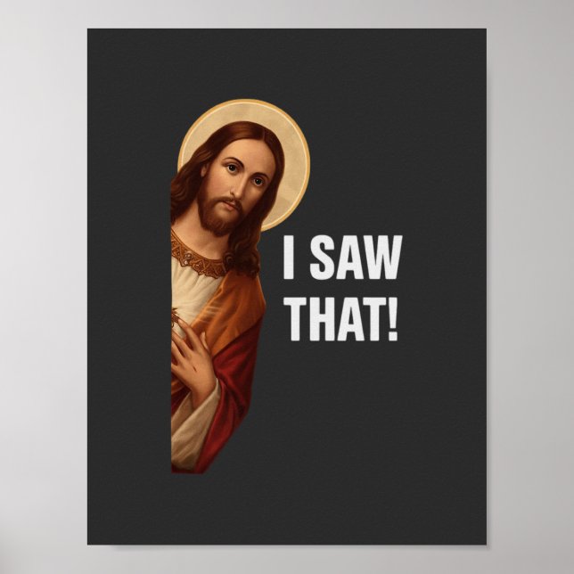 Póster Vi a Jesús Meme (Frente)