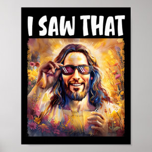 Póster Vi ese divertido meme de Jesús Pascua Cristiano Je