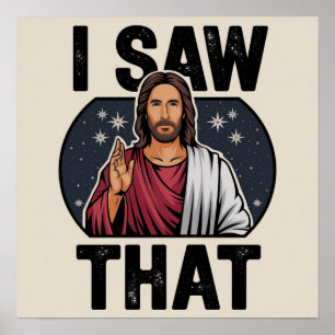 Póster Vi Eso, Jesús Observando, Vi Eso Jesús Meme