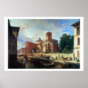 Póster Via Fatabene Fratelli, Milán, 1830