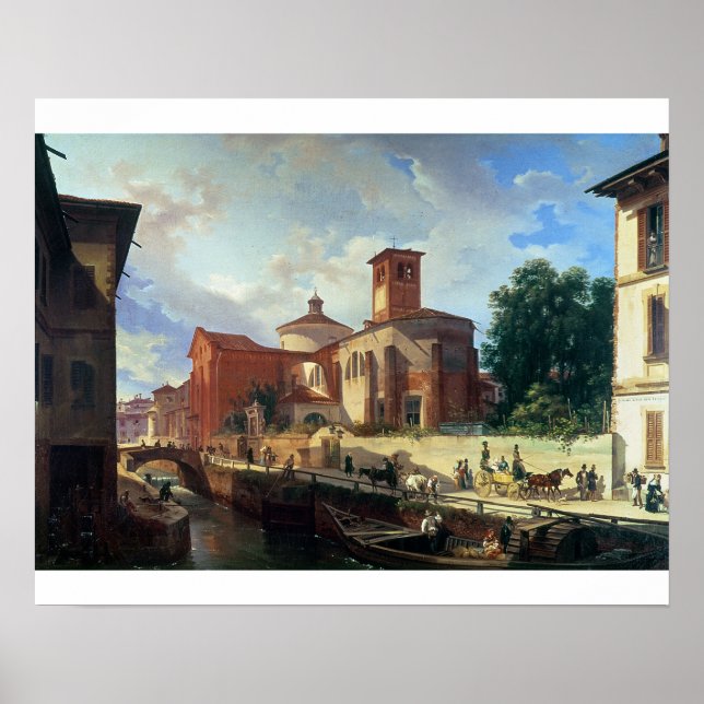 Póster Via Fatabene Fratelli, Milán, 1830 (Frente)