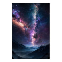 Vía Láctea sobre montañas