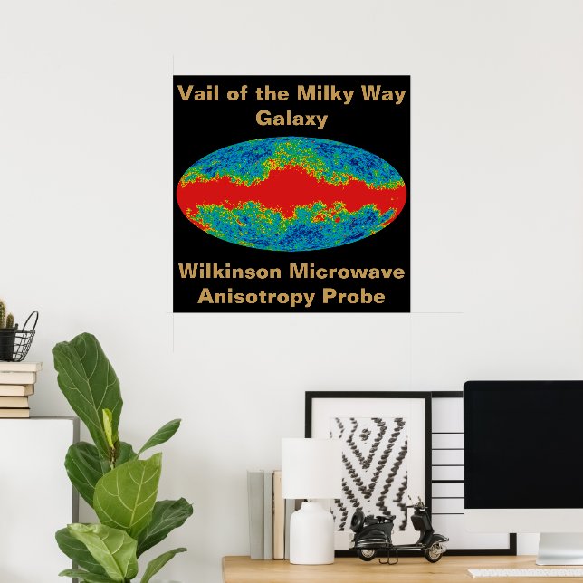 Póster Vía Láctea Velo De Galaxia Sobre Universo WMAP (Oficina en casa)