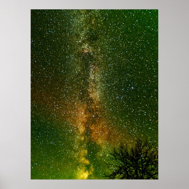 Póster Vía Láctea y Aurora Boreal | Ontario Canadá (Frente)