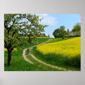 Póster Vía rural a la Rapsfeld.Frühling, maulbronn