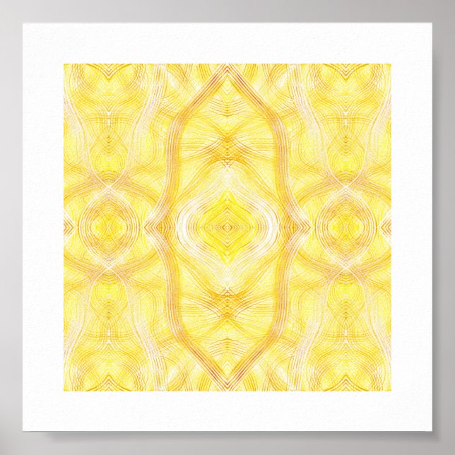 Póster Viaduct Abstract Yellow White Watercolor Art (Frente)