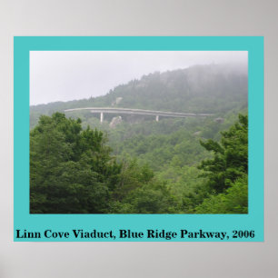 Póster Viaducto azul de la ensenada de Linn de la ruta