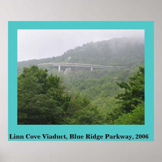Póster Viaducto Blue Ridge Parkway Linn Cove (Frente)