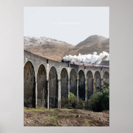 Póster Viaducto de Glenfinnan, Ilustracion de Viajes de E