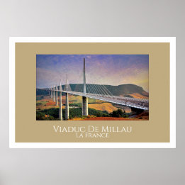 Póster Viaducto de Millau, Francia