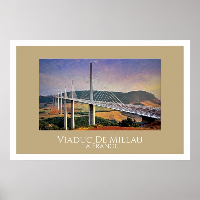 Póster Viaducto de Millau, Francia (Frente)