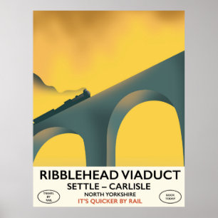 Póster Viaducto de Ribblehead Yorkshire locomotora