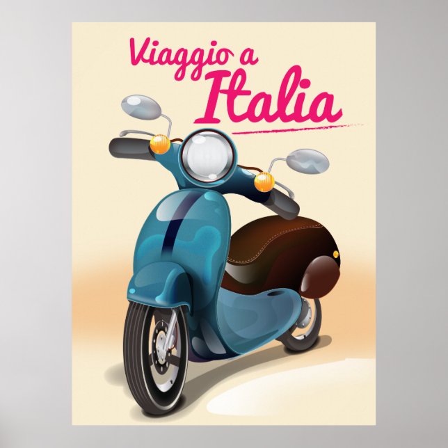 Póster Viaggio a Italia travel poster print (Frente)