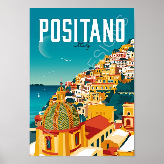 Póster - Viaja a la Isla de Positano (Frente)