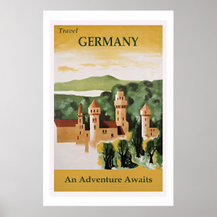 Póster Viaja Alemania, Una Aventura Espera,