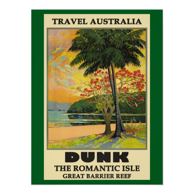 Póster Viaja Australia, Dunk, (Anverso)