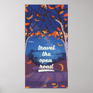 Póster Viaja por el camino abierto