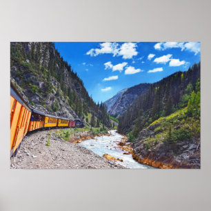 Póster Viajando en el tren de cosecha en Colorado