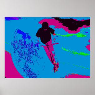 Póster Viajando en galaxia - Scooter Rider