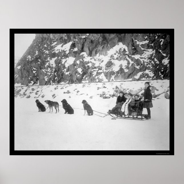 Póster Viajando por Dog Sled Canada 1912 (Frente)