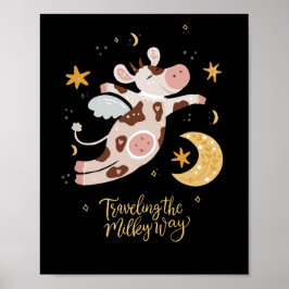Póster viajando por el camino lechoso