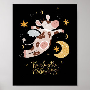 Póster viajando por el camino lechoso